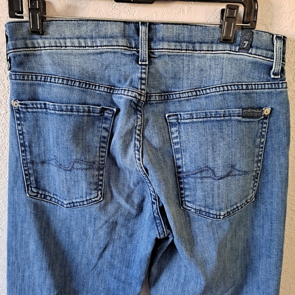 7 For All Mankind Straight Denim Jeans - Picture 5 of 6